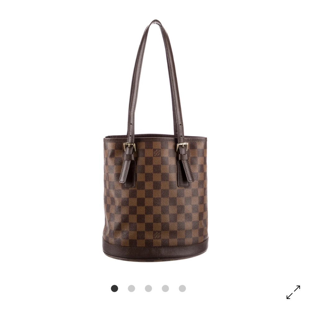 Louis Vuitton Brown Damier Ebene Bucket Shoulder Bag